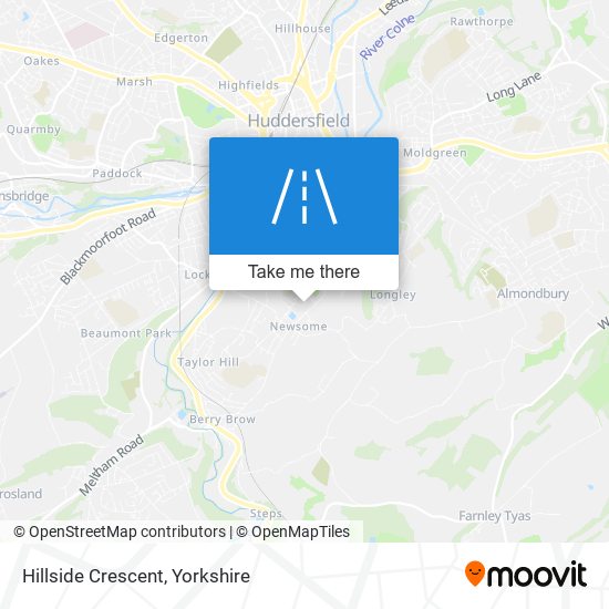 Hillside Crescent map