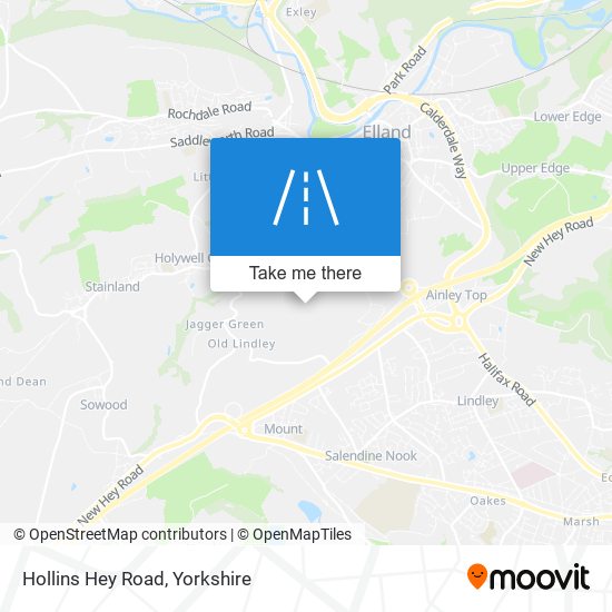 Hollins Hey Road map