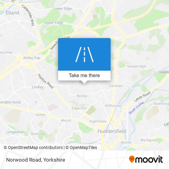 Norwood Road map