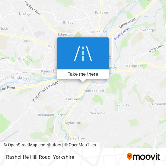 Rashcliffe Hill Road map