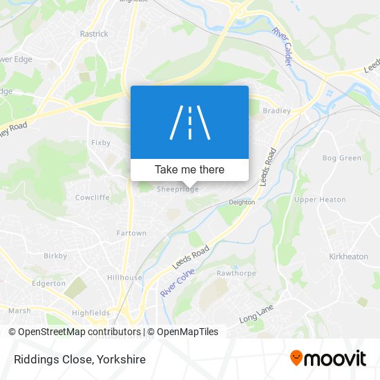 Riddings Close map