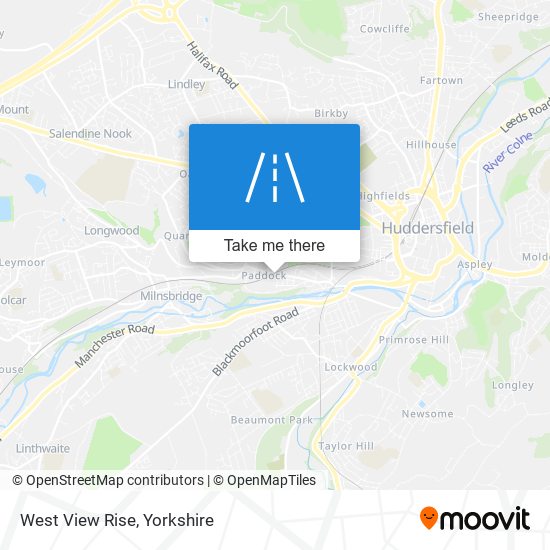 West View Rise map