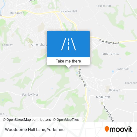 Woodsome Hall Lane map