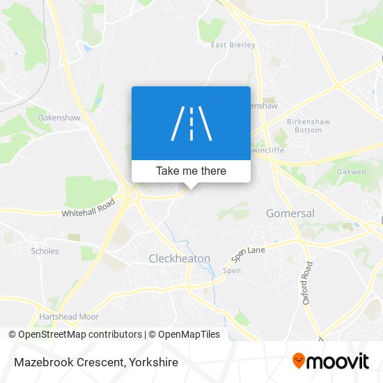 Mazebrook Crescent map