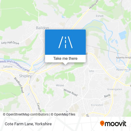 Cote Farm Lane map