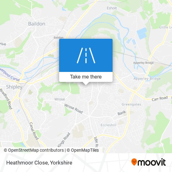 Heathmoor Close map