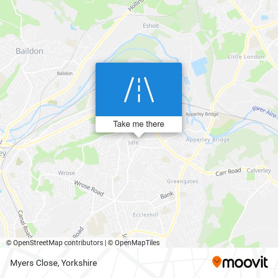 Myers Close map