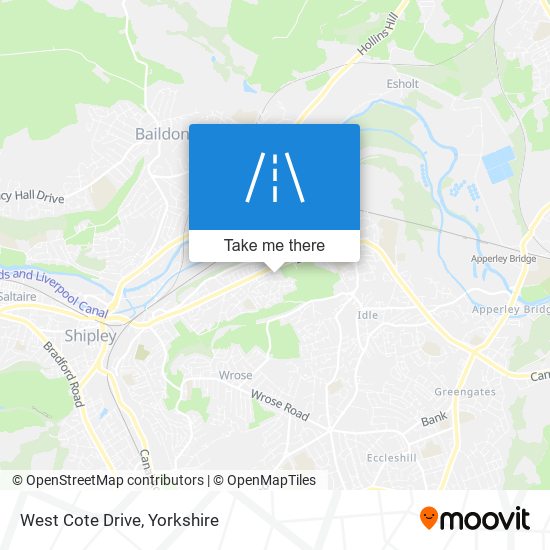 West Cote Drive map