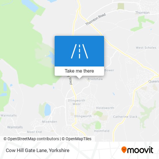 Cow Hill Gate Lane map