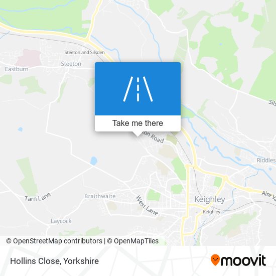 Hollins Close map