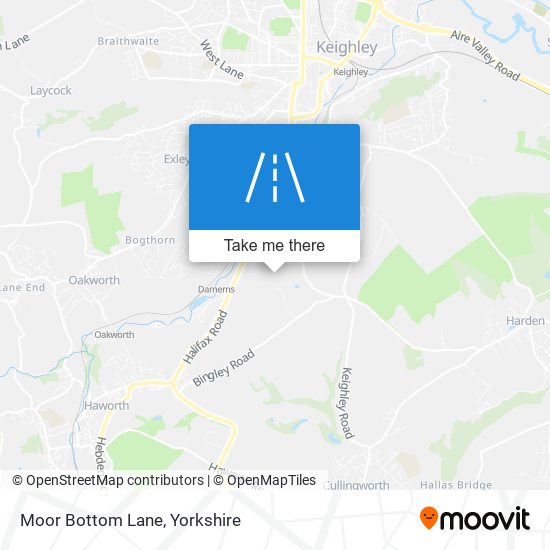 Moor Bottom Lane map