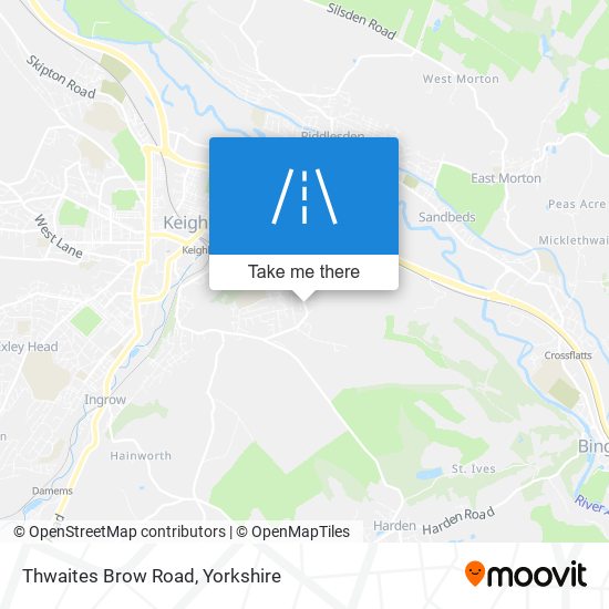 Thwaites Brow Road map