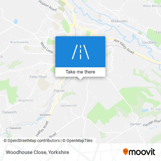 Woodhouse Close map