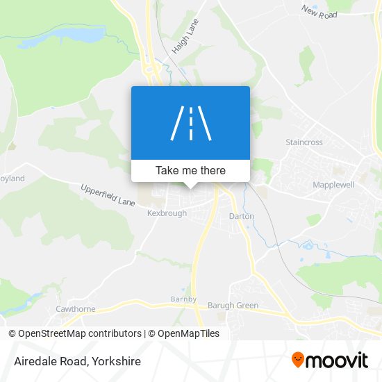 Airedale Road map