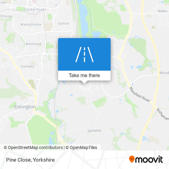 Pine Close map
