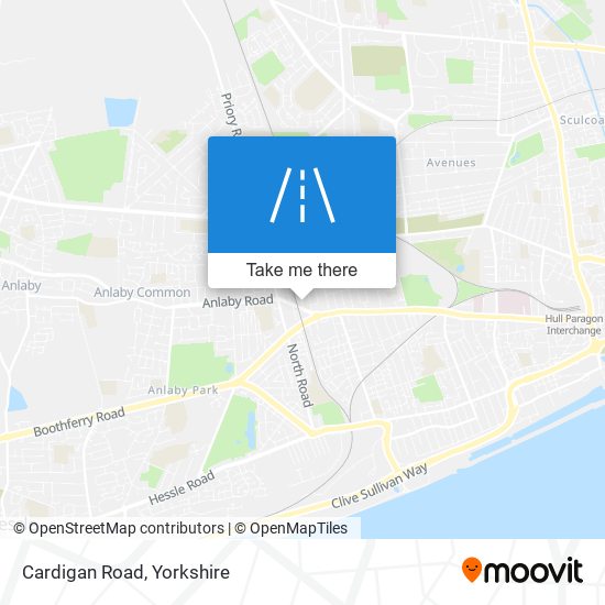 Cardigan Road map