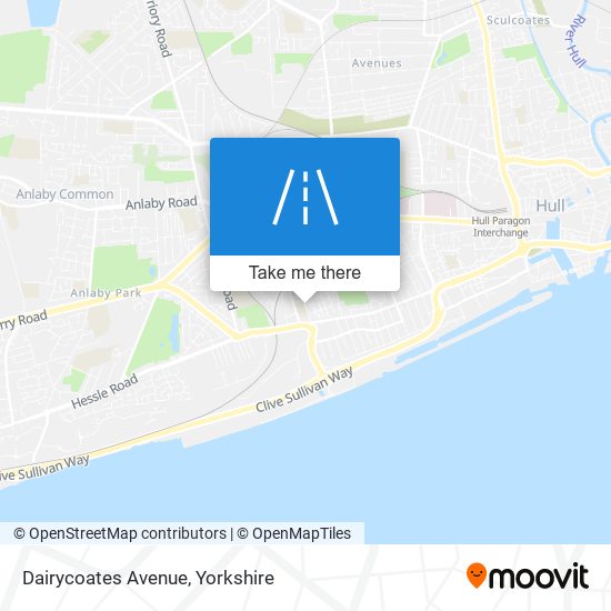 Dairycoates Avenue map