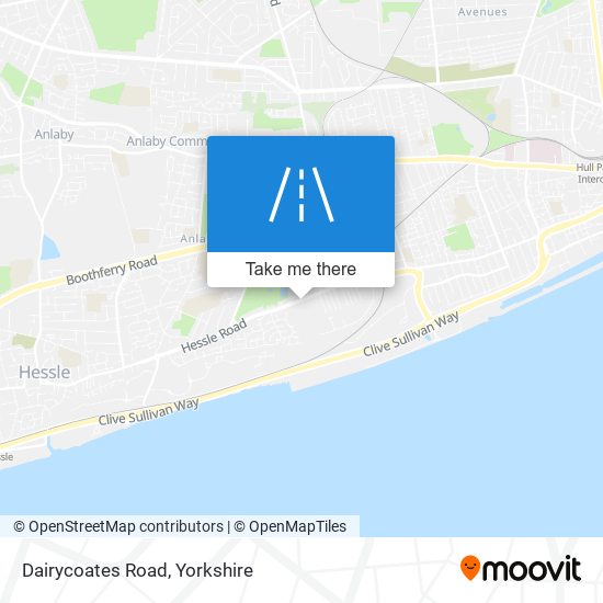 Dairycoates Road map