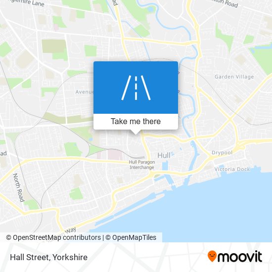Hall Street map