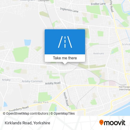 Kirklands Road map
