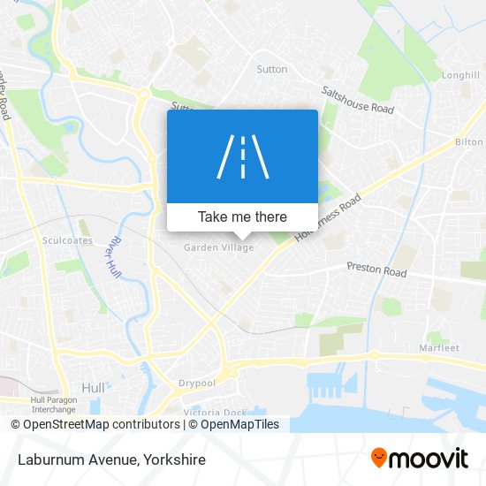 Laburnum Avenue map