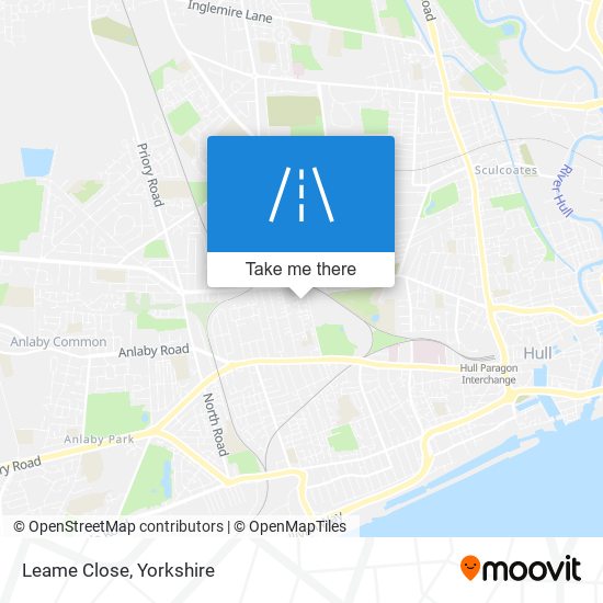 Leame Close map