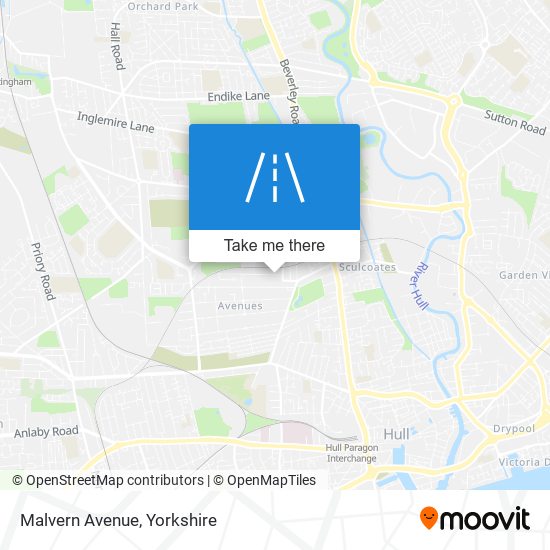 Malvern Avenue map