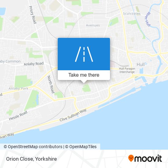 Orion Close map