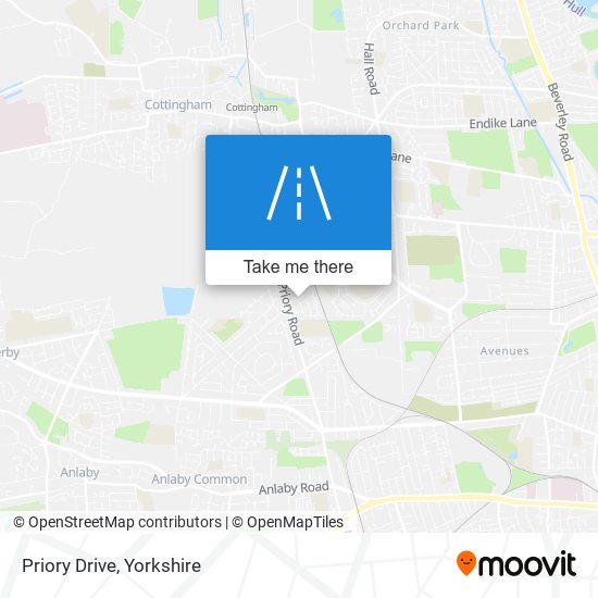Priory Drive map