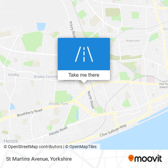 St Martins Avenue map