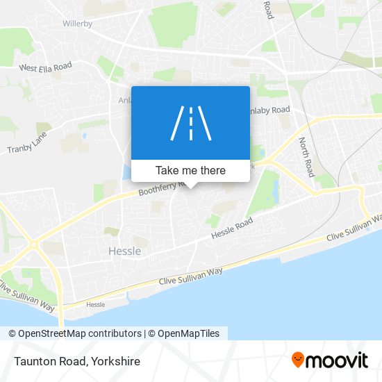 Taunton Road map