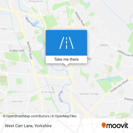 West Carr Lane map