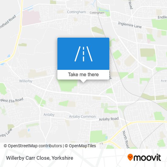 Willerby Carr Close map