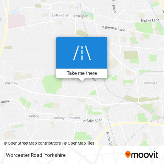 Worcester Road map