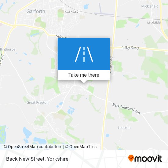 Back New Street map