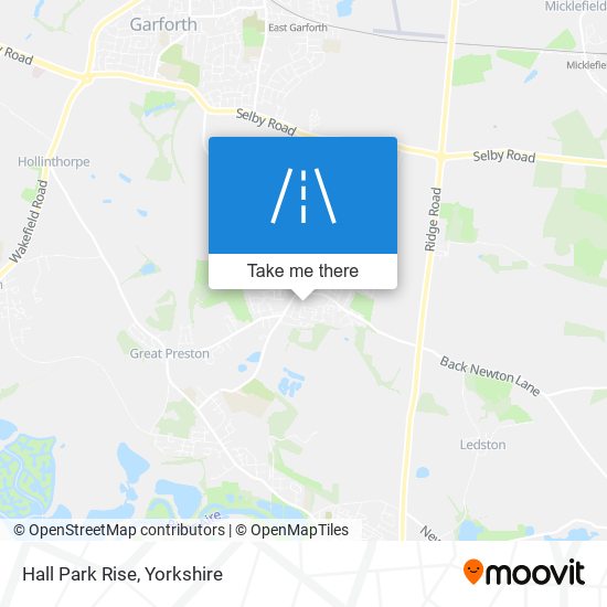 Hall Park Rise map