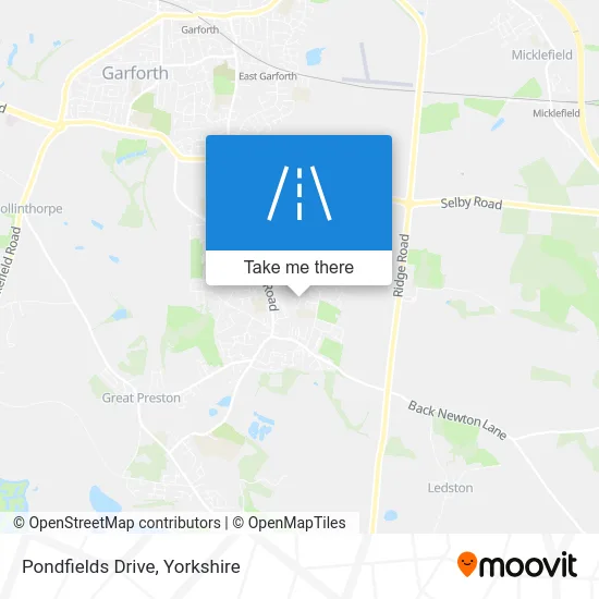 Pondfields Drive map