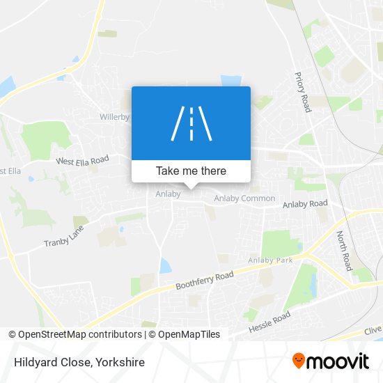 Hildyard Close map