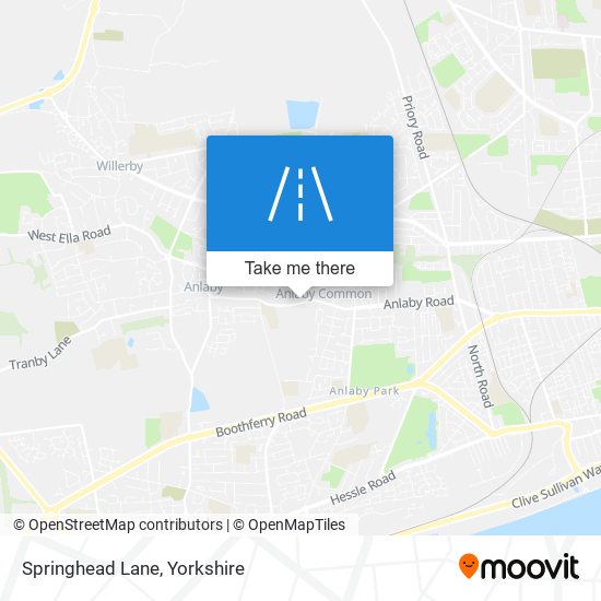Springhead Lane map