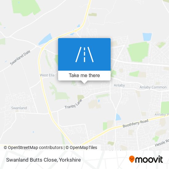 Swanland Butts Close map