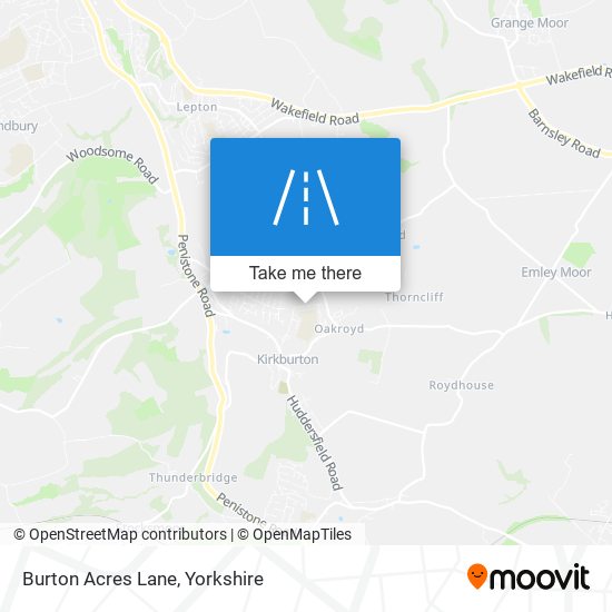 Burton Acres Lane map