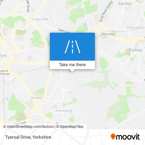 Tyersal Drive map
