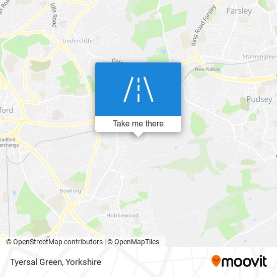 Tyersal Green map