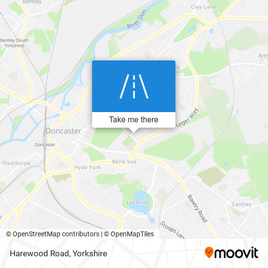 Harewood Road map
