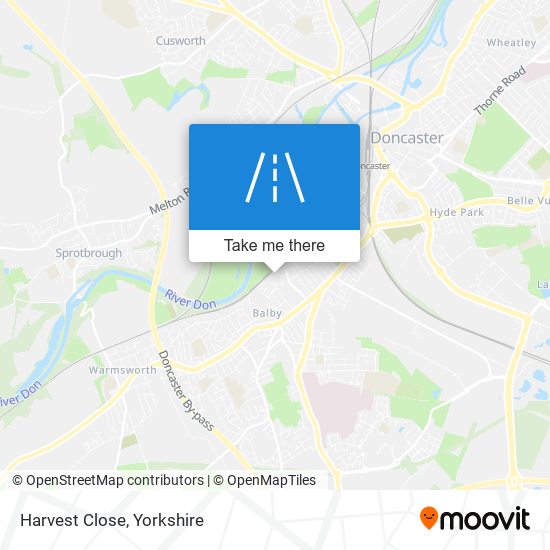 Harvest Close map