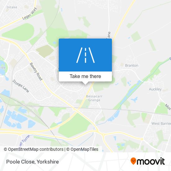 Poole Close map