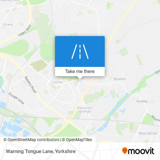 Warning Tongue Lane map