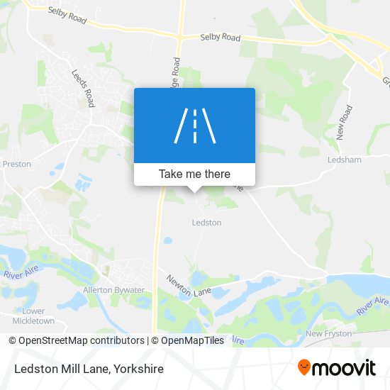 Ledston Mill Lane map