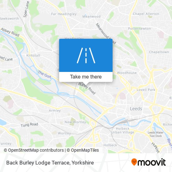 Back Burley Lodge Terrace map