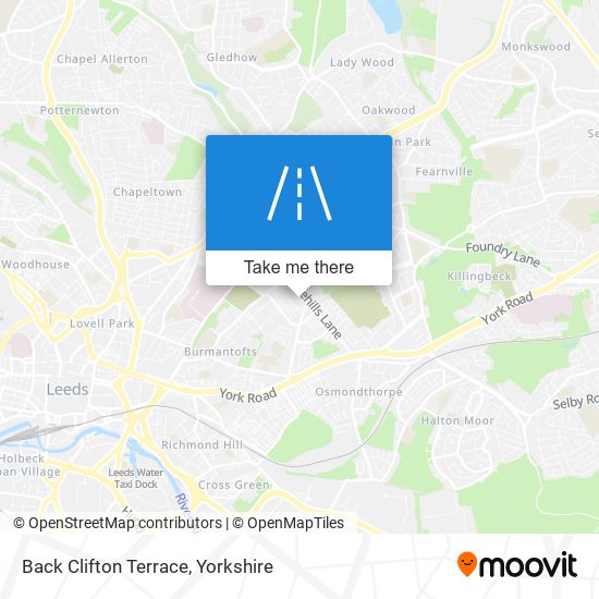 Back Clifton Terrace map